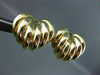ESTATE LARGE 14K YELLOW GOLD LOVE HEART SEA SHELL DESIGN EARRINGS AMAZING #22546