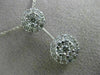 ESTATE 1.0CT ROUND DIAMOND 14K WHITE GOLD 3D FLOWER DOUBLE CLUSTER PENDANT #1939