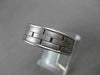 ESTATE WIDE 14KT WHITE GOLD SOLID BRICK DESIGN MENS WEDDING BAND RING 7mm #23144