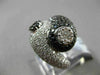 ESTATE LARGE 3.00CTW BLACK & WHITE DIAMOND 18KT WHITE GOLD YIN & YANG FUN RING