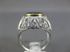 LARGE 6.04CT AAA LONDON BLUE TOPAZ & WHITE SAPPHIRE 14KT 2 TONE GOLD OVAL RING