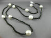 ESTATE LONG HANDCRAFTED AAA SOUTH SEA PEARL & BLACK SPINAL BY THE YARD NECKLACE
