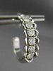 ESTATE WIDE 1CT DIAMOND 14KT WHITE GOLD 3D FLORAL UMBRELLA HOOP HANGING EARRINGS