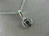 ESTATE .48CT DIAMOND & AAA AMETHYST 14KT WHITE GOLD ROUND HALO FLOATING PENDANT
