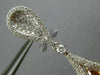 LARGE 11.85CT WHITE & FANCY YELLOW DIAMOND 18K 2 TONE GOLD PEAR HANGING EARRINGS