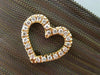 ESTATE .11CT DIAMOND 18K ROSE GOLD 3D HEART MESH STAINLESS STEEL BANGLE BRACELET