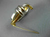 LARGE 14KT WHITE & YELLOW GOLD 3D OVAL DOUBLE HOOP LOVE KNOT BROOCH PENDANT #953