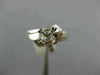 ESTATE 18K WHITE GOLD FOUR PRONG MATTE & SHINY SEMI MOUNT ENGAGEMENT RING #24594