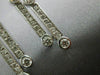 ESTATE 1.27CT DIAMOND 14KT WHITE GOLD BEZEL DOUBLE ROW HANGING EARRINGS #16917