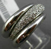 ESTATE .57CT ROUND DIAMOND 14KT WHITE GOLD 3D MULTI ROW SEMI ETERNITY FUN RING