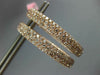 LARGE 6.08CT PINK DIAMOND 18KT ROSE GOLD MULTI ROW INSIDE OUT 3D HOOP EARRINGS