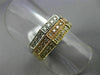 ESTATE WIDE .45CT DIAMOND 14KT WHITE YELLOW ROSE GOLD 3D HEXAGON STACKABLE RING