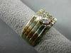 ANTIQUE WIDE 1.20CT DIAMOND 14KT YELLOW GOLD 3D X LOVE ANNIVERSARY RING #20381