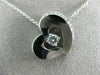 ESTATE .35CT DIAMOND 14KT WHITE GOLD 3D SOLITAIRE FLOATING HEART PENDANT #16921