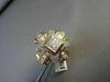 ESTATE LARGE SQUARE 4.80CT DIAMOND PRINCESS CUT 14K YELLOW GOLD CLIP EARRINGS