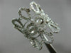 ESTATE EXTRA LARGE 1.53CT DIAMOND 18KT WHITE GOLD 3D OPEN CROWN TEAR DROP RING
