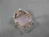 ESTATE .22CT DIAMOND & AAA MOTHER OF PEARL 14KT ROSE GOLD 3D OVAL FUN RING