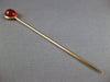 ANTIQUE AAA RED CABOCHON AGATE 14KT YELLOW GOLD 3D CLASSIC LAPEL PIN #26532