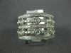 ESTATE WIDE 1.10CT DIAMOND 14KT WHITE GOLD 3D ETOILE MULTI ROW ANNIVERSARY RING