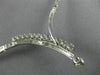 ESTATE 1.0CT DIAMOND 14K WHITE GOLD PAVE V SHAPE SOLITAIRE JOURNEY NECKLACE #870