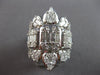 ESTATE EXTRA LARGE 2.12CT DIAMOND 18KT WHITE GOLD MULTI SHAPE SQUARE FLORAL RING