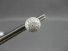 ESTATE LARGE 1.76CT ROUND DIAMOND 18KT WHITE GOLD CIRCULAR 3D PAVE EARRINGS