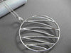 ESTATE MASSIVE 2.31CT DIAMOND 18KT WHITE GOLD 3D CIRCULAR ZIG ZAG WILD PENDANT