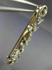 ANTIQUE 1.20CT ROSE CUT DIAMOND 14K WHITE GOLD FLOWER FILIGREE PIN BROOCH #19163