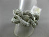 ESTATE WIDE 3.0CT DIAMOND 14KT WHITE GOLD 3D HANDCRAFTED FLEXIBLE LOVE KNOT RING