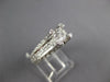 LARGE 1.50CT DIAMOND 14K WHITE GOLD 3D ROUND & PRINCESS FILIGREE ENGAGEMENT RING