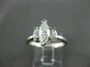 ESTATE 1.08CT MARQUISE DIAMOND 14KT WHITE GOLD 3 STONE ENGAGEMENT RING #22155