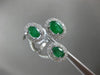 ESTATE 2.93CT DIAMOND & AAA EMERALD 14KT WHITE GOLD 3D OVAL 3 STONE TENSION RING