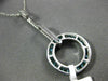ESTATE .81CT WHITE & BLUE DIAMOND 14KT WHITE GOLD 3D CIRCLE OF LIFE KEY PENDANT