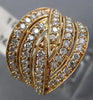 ESTATE LARGE 1CT DIAMOND 14KT ROSE GOLD MULTI ROW INFINITY CRISS CROSS LOVE RING