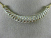 ESTATE 1.0CT DIAMOND 14KT YELLOW GOLD 3D MULTI ROW WAVE SEMI CIRCLE NECKLACE