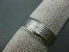 ESTATE WIDE 14KT WHITE GOLD SOLID STRIATED MATT MENS WEDDING RING BEAUTIFUL 1514