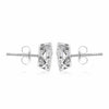 ESTATE .49CT DIAMOND 14KT WHITE GOLD 3D CLUSTER CIRCULAR CLASSIC STUD EARRINGS