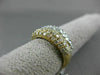 ESTATE WIDE 2CT DIAMOND 14K WHITE & YELLOW GOLD MULTI ROW PAVE DOUBLE LOVE RING