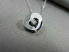 ESTATE 0.35CT DIAMOND 14KT WHITE GOLD SOLITAIRE HEART PENDANT & CHAIN #6921
