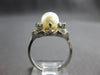 .80CT DIAMOND & AAA SOUTH SEA PEARL 14K WHITE GOLD OPEN FILIGREE FUN RING #27961