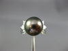 ESTATE .75CT DIAMOND & AAA TAHITIAN PEARL PLATINUM ROUND & PEAR SHAPE LOVE RING