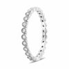 ESTATE .22CT DIAMOND 14KT WHITE GOLD ETERNITY FILIGREE WEDDING ANNIVERSARY RING