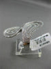 ESTATE LARGE 1.18CT DIAMOND 14KT WHITE GOLD 3D OPEN FILIGREE MULTI WAVE FUN RING