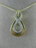 .20CT DIAMOND 14KT 2 TONE GOLD ROUND SOLITAIRE INFINITY DANCING DIAMOND PENDANT