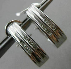 ESTATE WIDE .35CT DIAMOND 14KT WHITE GOLD PRINCESS CUT UMBRELLA CLIP ON EARRINGS