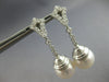 LARGE .90CT DIAMOND & AAA SOUTH SEA PEARL 18K WHITE GOLD 3D CHANDELIER EARRINGS