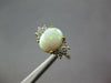 ESTATE 1.67CT DIAMOND & AAA OPAL 14KT 2 TONE GOLD CLASSIC OVAL & ROUND FUN RING