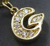 ESTATE SMALL .16CT DIAMOND 14KT YELLOW GOLD FLOATING PENDANT & CHAIN #22292