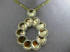 ESTATE EXTRA LARGE 1.98CT DIAMOND 18KT YELLOW GOLD 3D FLOWER BY THE YARD PENDANT