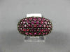 ESTATE LARGE 5.50CT AAA RUBY 14K YELLOW & BLACK GOLD DOME SHAPE ANNIVERSARY RING